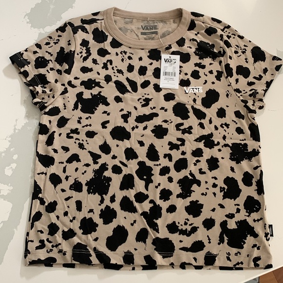 Vans Womens Animal Instinct Mini T-Shirt Cobblestone size S NWT - Picture 7 of 12